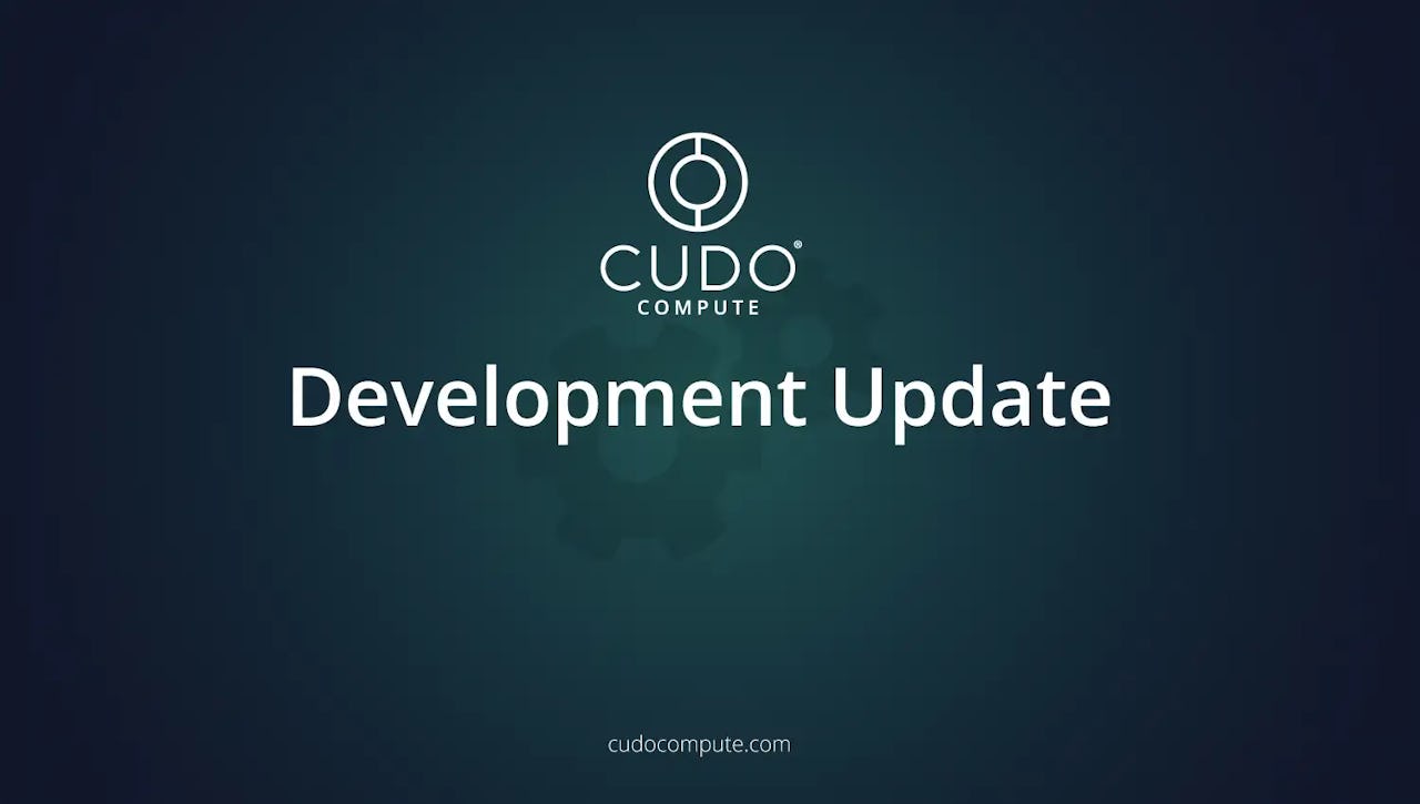 CUDO Compute development update - December 2022 cover photo
