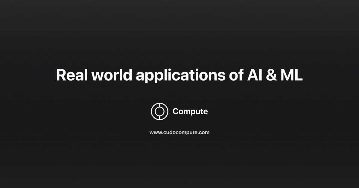 Real world applications of AI & ML cover photo
